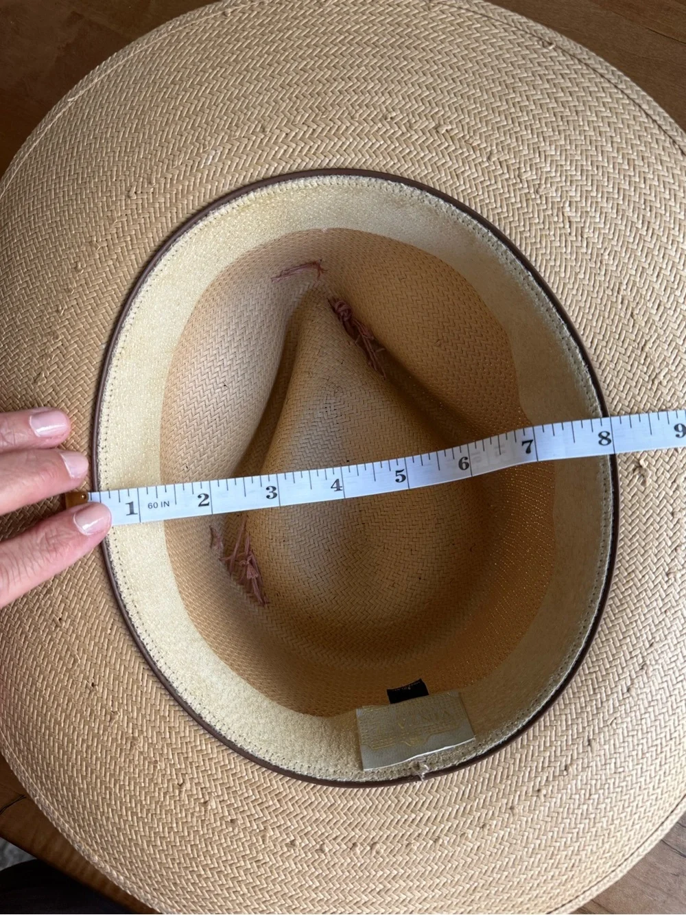 Vintage Straw Fedora Hat with Handmade Blush Band
